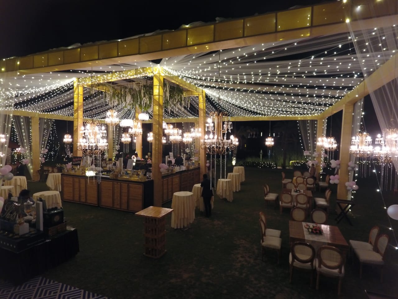 The golden crown night sitting arrangment decor view