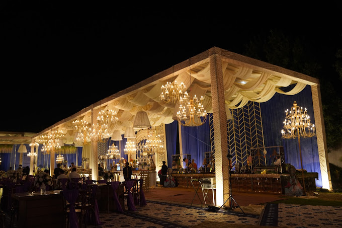 The golden crown resort outside sitting night